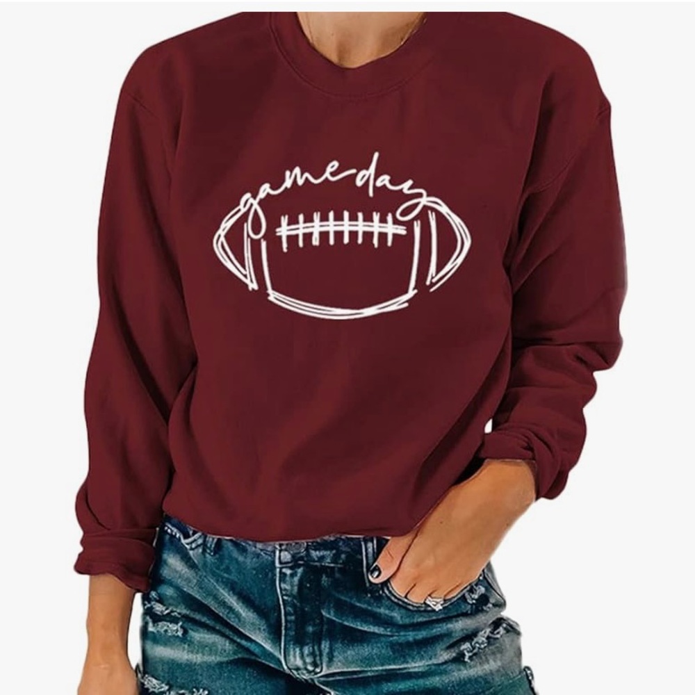 Game day sweatshirt women’s NEW without tags - wine red color